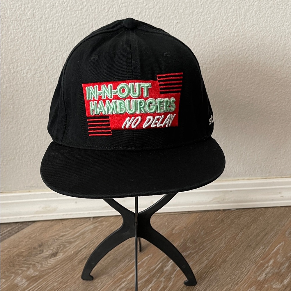 In N Out burger no delay black SnapBack hat